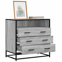 vidaXL Byrå grå sonoma 70x41x70 cm konstruerat trä