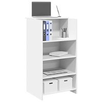 vidaXL Receptionsdisk vit 55x50x103,5 cm konstruerat trä