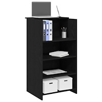vidaXL Receptionsdisk svart 55x50x103,5 cm konstruerat trä
