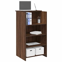 vidaXL Receptionsdisk brun ek 55x50x103,5 cm konstruerat trä