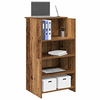 vidaXL Receptionsdisk åldrat trä 55x50x103,5 cm konstruerat trä