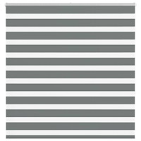 vidaXL Rullgardin zebra mörkgrå 150x150 cm tyg bredd 145,9cm polyester