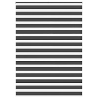 vidaXL Rullgardin zebra svart 155x200 cm tyg bredd 150,9 cm polyester