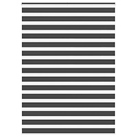 vidaXL Rullgardin zebra svart 160x200 cm tyg bredd 155,9 cm polyester