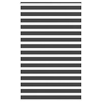 vidaXL Rullgardin zebra svart 150x230 cm tyg bredd 145,9 cm polyester