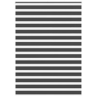 vidaXL Rullgardin zebra svart 155x230 cm tyg bredd 150,9 cm polyester