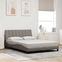 vidaXL Sängram utan madrass taupe 120x200 cm tyg
