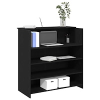 vidaXL Receptionsdisk svart ek 100x50x103,5 cm konstruerat trä
