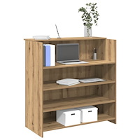 vidaXL Receptionsdisk artisan ek 100x50x103,5 cm konstruerat trä