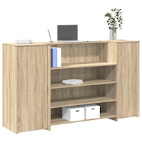 vidaXL Receptionsdisk sonoma-ek 180x50x103,5 cm konstruerat trä