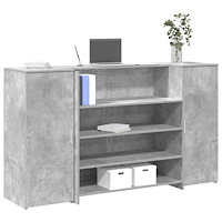 vidaXL Receptionsdisk betonggrå 180x50x103,5 cm konstruerat trä