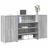 vidaXL Receptionsdisk grå sonoma 200x50x103,5 cm konstruerat trä