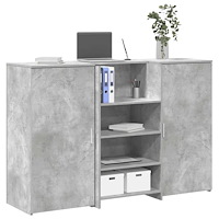 vidaXL Receptionsdisk betonggrå 155x50x103,5 cm konstruerat trä