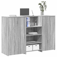 vidaXL Receptionsdisk grå sonoma 155x50x103,5 cm konstruerat trä
