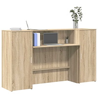 vidaXL Receptionsdisk sonoma-ek 180x50x103,5 cm konstruerat trä