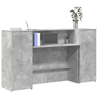 vidaXL Receptionsdisk betonggrå 180x50x103,5 cm konstruerat trä
