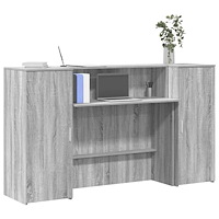 vidaXL Receptionsdisk grå sonoma 180x50x103,5 cm konstruerat trä