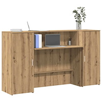vidaXL Receptionsdisk artisan ek 180x50x103,5 cm konstruerat trä