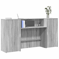 vidaXL Receptionsdisk grå sonoma 200x50x103,5 cm konstruerat trä