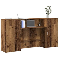 vidaXL Receptionsdisk grå sonoma 200x50x103,5 cm konstruerat trä