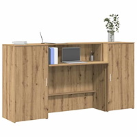vidaXL Receptionsdisk artisan ek 200x50x103,5 cm konstruerat trä