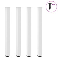 vidaXL Barbordsben 4 st vita 110-112 cm stål