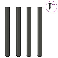 vidaXL Barbordsben 4 st antracit 110-112 cm stål