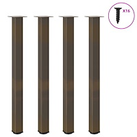 vidaXL Barbordsben 4 st naturstål 110-112 cm stål