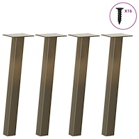 vidaXL Soffbordsben 4 st naturstål 30 cm stål