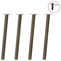 vidaXL Konsolbordsben 4 st naturstål 72 cm stål