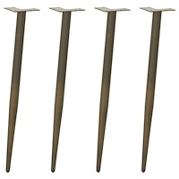 vidaXL Konsolbordsben koniska 4 st naturstål 72-73 cm stål