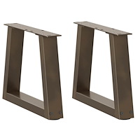 vidaXL Matbordsben V-formade 2 st naturstål 30x(30-31,3) cm stål