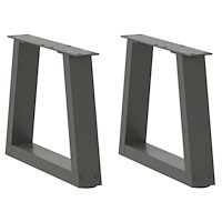 vidaXL Matbordsben V-formade 2 st antracit 40x(30-31,3) cm stål