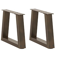 vidaXL Soffbordsben V-formade 2 st naturstål 40x(30-31,3) cm stål