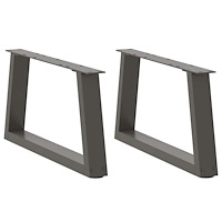 vidaXL Soffbordsben V-formade 2 st antracit 50x(30-31,3) cm stål