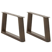 vidaXL Matbordsben V-formade 2 st naturstål 60x(30-31,3) cm stål
