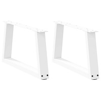 vidaXL Soffbordsben V-formade 2 st vita 70x(30-31,3) cm stål