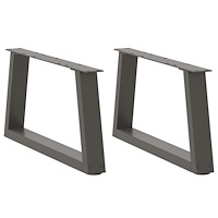 vidaXL Matbordsben V-formade 2 st antracit 70x(30-31,3) cm stål