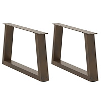 vidaXL Soffbordsben V-formade 2 st naturstål 70x(30-31,3) cm stål