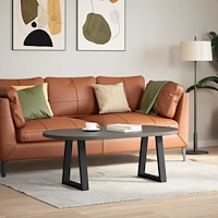 vidaXL Soffbordsben V-formade 2 st svarta 28x(42-43,3) cm stål