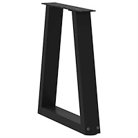 vidaXL Soffbordsben V-formade 2 st svarta 28x(42-43,3) cm stål
