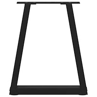 vidaXL Soffbordsben V-formade 2 st svarta 28x(42-43,3) cm stål