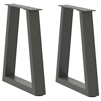 vidaXL Soffbordsben V-formade 2 st antracit 28x(42-43,3) cm stål