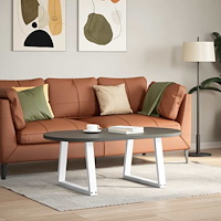 vidaXL Soffbordsben V-formade 2 st vita 60x(42-43,3) cm stål