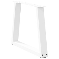 vidaXL Soffbordsben V-formade 2 st vita 60x(42-43,3) cm stål