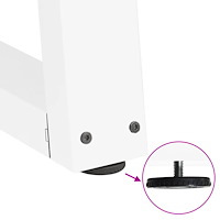 vidaXL Soffbordsben V-formade 2 st vita 60x(42-43,3) cm stål