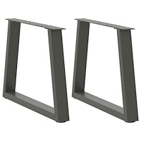 vidaXL Soffbordsben V-formade 2 st antracit 70x(42-43,3) cm stål