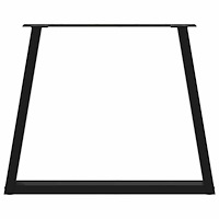 vidaXL Matbordsben V-formade 2 st svarta 80x(72-73,3) cm stål