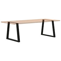 vidaXL Matbordsben V-formade 2 st svarta 80x(72-73,3) cm stål
