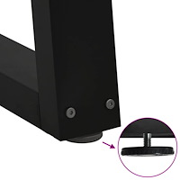 vidaXL Matbordsben V-formade 2 st svarta 80x(72-73,3) cm stål